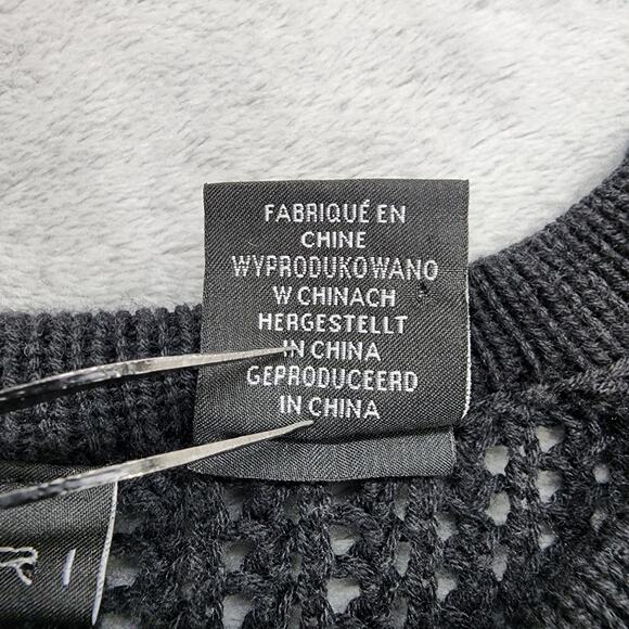 Tahari Swim Cover Womens L Black Halter Neck Sleeveless Crochet Beach Boho - Picture 6 of 11